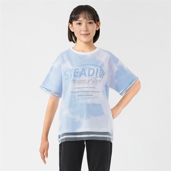 瞬足 スニーカー 女の子 LC-814 サックス ブルー