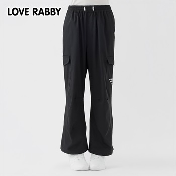 ラブラビ ツイルカーゴパンツ 女の子 キッズ 130cm-160cm(ブラック-130cm)