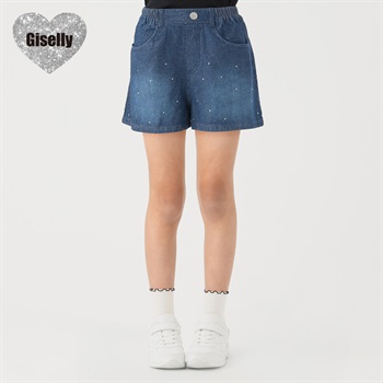 Giselly(ジゼリー) ラインストーンデニムパンツ 女の子 キッズ 130cm-160cm(ブルー-130cm)