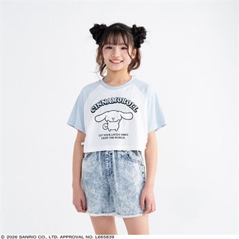 PIAMON ラグランＴシャツ 女の子 キッズ 130cm-160cm(サックス(シナモロール)-130cm)