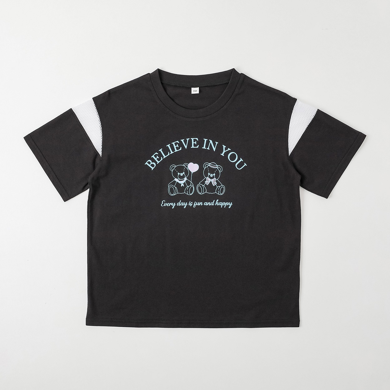 袖メッシュ切替Tシャツ 女の子 キッズ 130cm-160cm | イオンスタイル