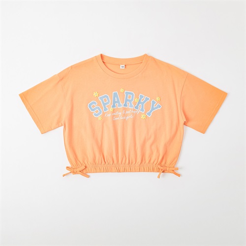 裾ゴムショート丈Tシャツ 女の子 キッズ 130cm-160cm