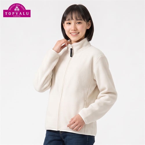 【1000円フリース】マイクロフリースフルジップジャケット 8色カラバリ キッズ 女の子 トップバリュ(TOPVALU) 130～160cm