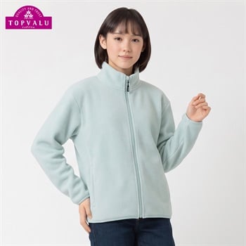 【1000円フリース】マイクロフリースフルジップジャケット 8色カラバリ キッズ 女の子 トップバリュ(TOPVALU) 130～160cm(ミント-130cm)