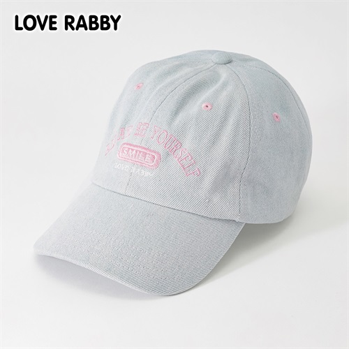 ラブラビ ロゴ刺繍デニムキャップ 女の子