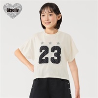 Giselly(ジゼリー) ドットナンバーアップリケT 女の子 キッズ 130cm-160cm(ホワイト-130cm)