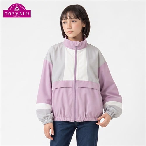 はっ水UV対策ジャケット キッズ 女の子 トップバリュ 130cm-160cm(ピンク-130cm)