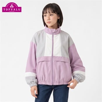 はっ水UV対策ジャケット キッズ 女の子 トップバリュ 130cm-160cm(ピンク-130cm)