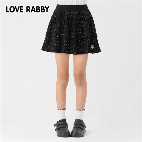LOVERABBY(ラブラビ) 水玉フリルスカパン キッズ 女の子 130cm-160cm