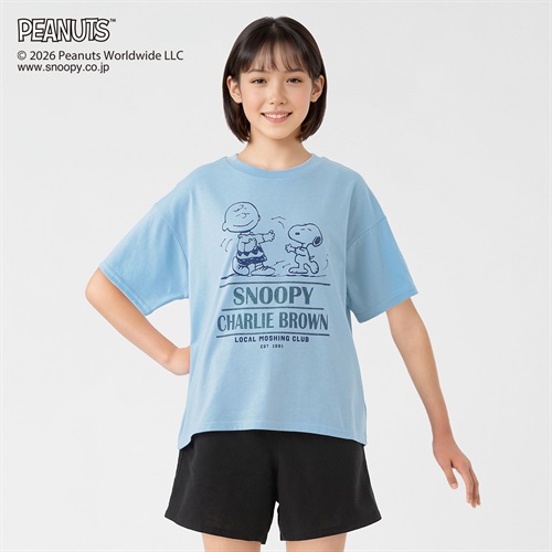 PEANUTS スヌーピー ソフト系Tシャツ キッズ 女の子 130cm-160cm