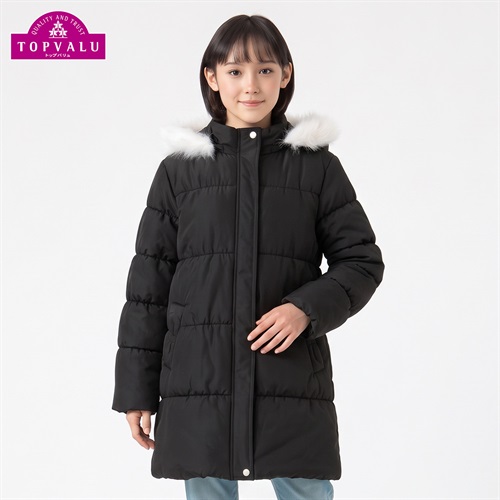 洗えるはっ水シャーリング中わたジャケット キッズ 女の子 トップバリュ(TOPVALU) 130～160cm