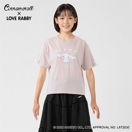LOVERABBY(ラブラビ) 〈シナモロール〉袖レーステープＴシャツ キッズ 女の子 130cm-160cm