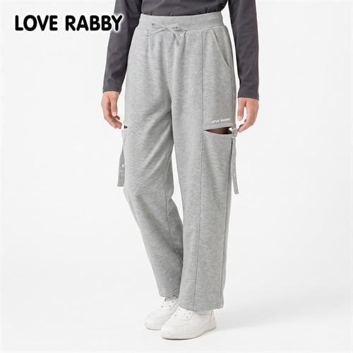 LOVERABBY(ラブラビ) 裏毛脇スリットスウェットパンツ キッズ 女の子 （130～160cm）