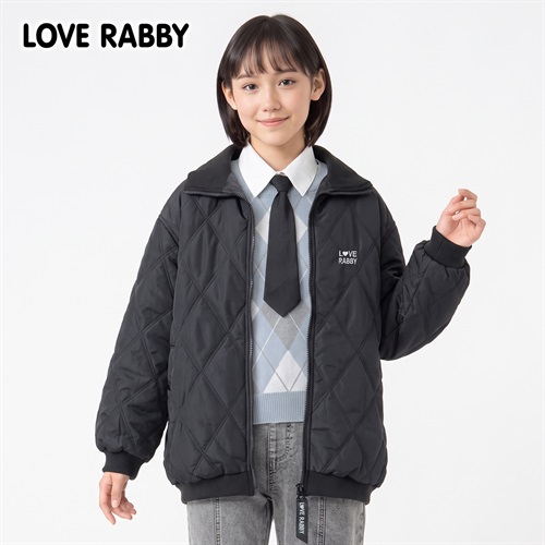 LOVERABBY(ラブラビ) 中綿キルトハーフジャケット キッズ 女の子 130cm-160cm