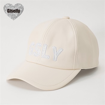 Giselly(ジゼリー) フェイクレザーキャップ キッズ 女の子(ホワイト-フリー)