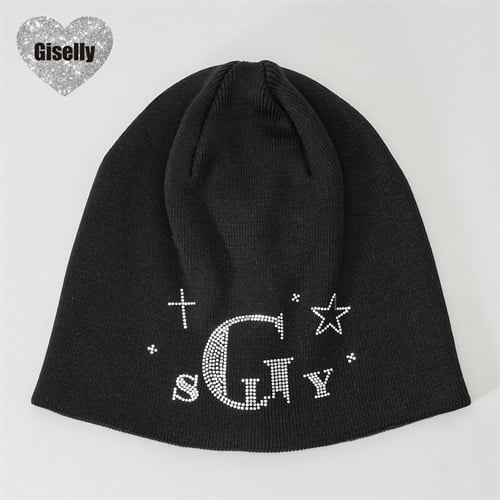 Giselly(ジゼリー) スパンコールロゴニットビーニー キッズ 女の子