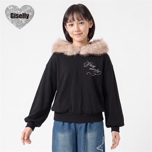 Giselly(ジゼリー) フードファー使いパーカープルオーバー キッズ 女の子 130cm-160cm