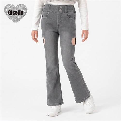 Giselly(ジゼリー) ハートカットアウトフレアデニム キッズ 女の子 130cm-160cm