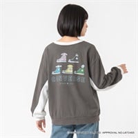 コンバース×サンリオキャラクターズ バックプリント長袖Tシャツ キッズ 女の子 130cm-160cm(チャコ－ルグレ－-130cm)