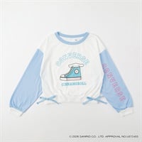 コンバース×サンリオキャラクターズ 裾リボン長袖Tシャツ キッズ 女の子 130cm-160cm(サックス-130cm)