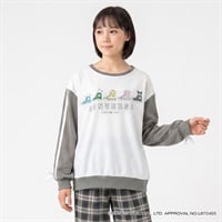 コンバース×サンリオキャラクターズ スウェット袖リボン キッズ 女の子 130cm-160cm(チャコールグレー-130cm)