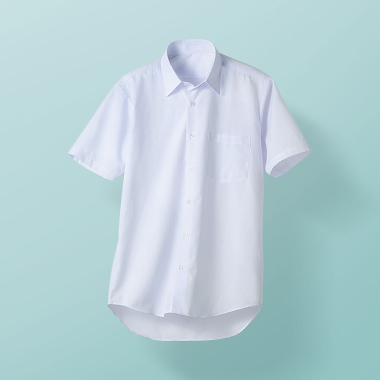 半袖カッターシャツ スクールシャツ キッズ 男の子 トップバリュ 130cm-185cm(ホワイト-145cm)