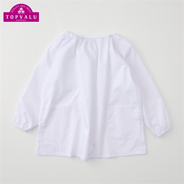 スモック キッズ 子ども トップバリュ(ホワイト-100cm)