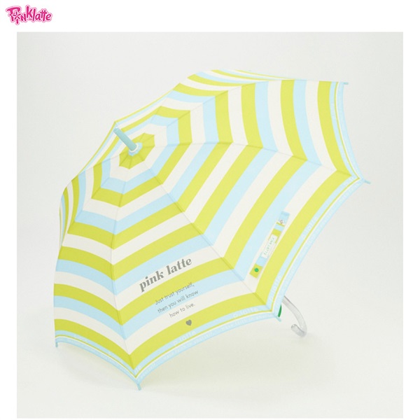 ピンクラテ 55cm~60cm マルチボーダー 晴雨兼用長傘 キッズ 小学生