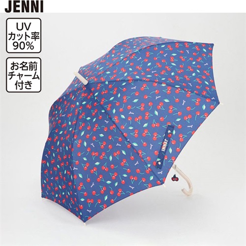 ジェニィ 55cm~60cm 総柄プリント 晴雨兼用長傘 キッズ 小学生