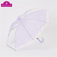 女児プリント長傘 50cm 女の子 トップバリュ キッズ(ライトパープル-50cm)