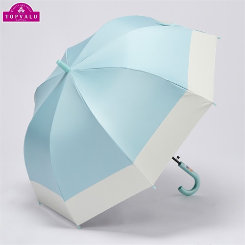 まる～ん晴雨兼用傘 バイカラー 55cm トップバリュ キッズ(ライトグリーン)
