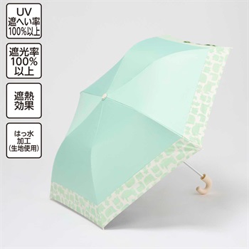 Wpc. for Kids 晴雨兼用折りたたみ傘 バイカラー 50cm B 女の子 キッズ(ライトグリーン)