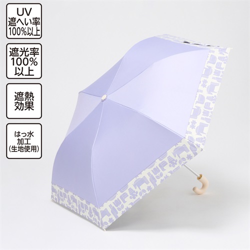 Wpc. for Kids 晴雨兼用折りたたみ傘 バイカラー 50cm B 女の子 キッズ(パープル)