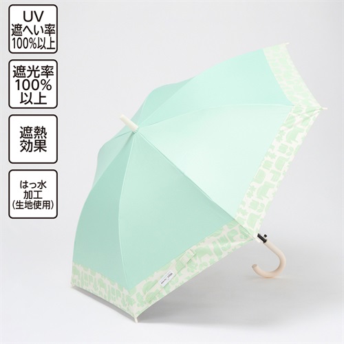 Wpc. for Kids 晴雨兼用傘 バイカラー 60cm B 女の子 キッズ(ライトグリーン)