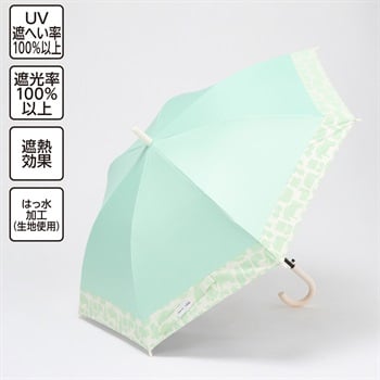 Wpc. for Kids 晴雨兼用傘 バイカラー 60cm B 女の子 キッズ(ライトグリーン)