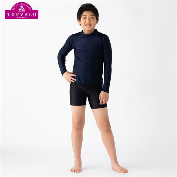 ストレッチ セミロング丈パンツ 男の子 トップバリュ キッズ
