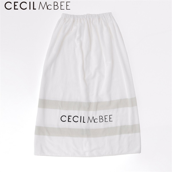 CECIL McBEE タオルセット 6点 ホワイト ピンク レース装飾 CECIL McBEE タオルセット 6点 ホワイト ピンク レース装飾
