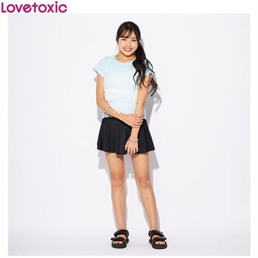 Lovetoxic(ラブトキシック) チュールキャミ付３点セット水着 女の子 キッズ140cm-170cm(サックス-150cm)