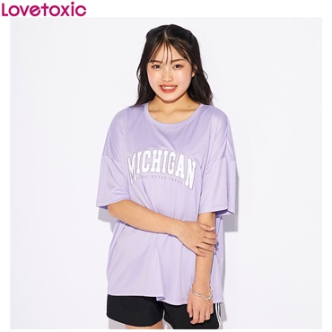 Lovetoxic(ラブトキシック) カレッジロゴラッシュＴシャツ 女の子 キッズ140cm-170cm(パープル-160cm)