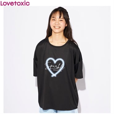 Lovetoxic(ラブトキシック) スプレープリントラッシュＴシャツ 女の子 キッズ140cm-170cm(ブラック-170cm)