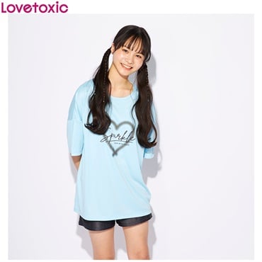 Lovetoxic(ラブトキシック) スプレープリントラッシュＴシャツ 女の子 キッズ140cm-170cm(サックス-160cm)