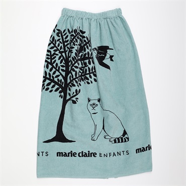 marie claire(マリ・クレール) ラップタオル 80cm 綿 女の子 キッズ(グリーン)