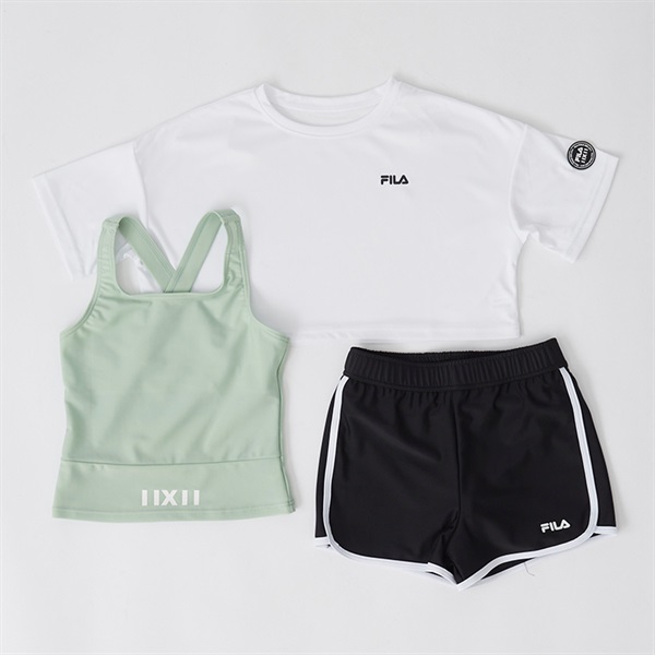 FILA(フィラ) 短丈セパレート水着3点セット 女の子 キッズ