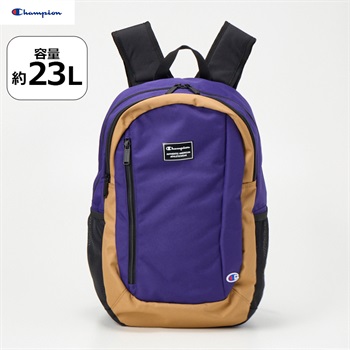 Champion(チャンピオン) リュック 23L 男の子 女の子 キッズ(ベージュ×パープル)