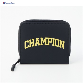 Champion(チャンピオン) 財布 合皮 キッズ(ブラック(ロゴ:イエロー))