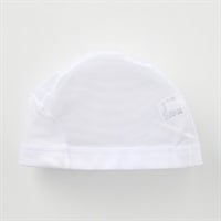 ネーム海水帽子 男の子 女の子 キッズ(ホワイト-M(50～55cm))