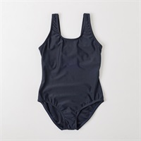 スクール水着ワンピース 女の子 キッズ 120cm-160cm(ネイビー-120cm)