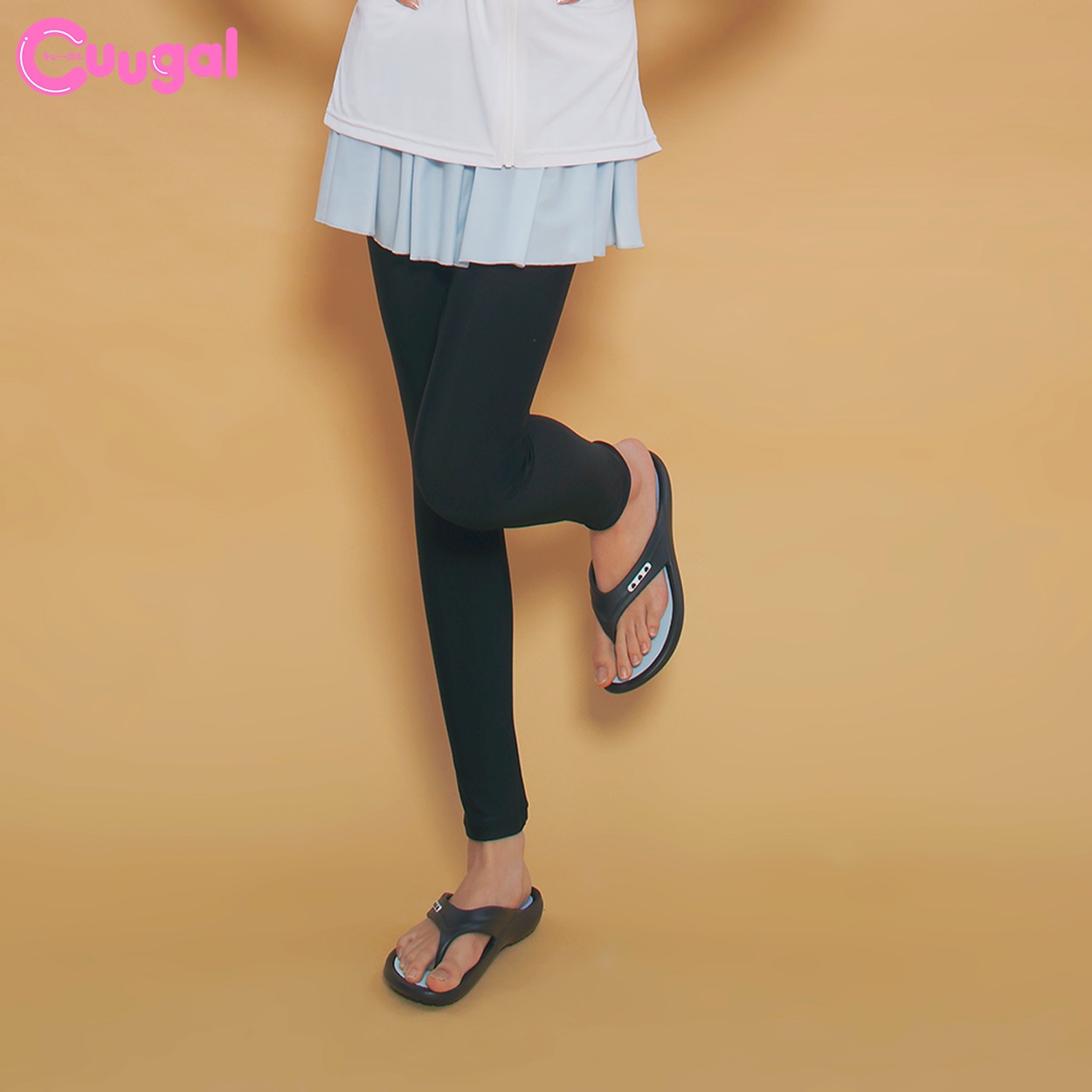 スカート＆スパッツセット 女の子 キッズ 120cm-160cm(サックス-140cm)