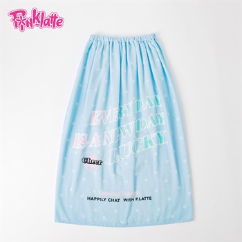 PINK-latte(ピンクラテ) ラップタオル 80cm 女の子 巻きタオル キッズ(サックス-80cm)