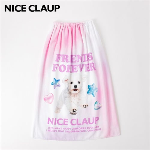 NICE CLAUP(ナイスクラップ) ラップタオル 80cm 女の子 巻きタオル キッズ